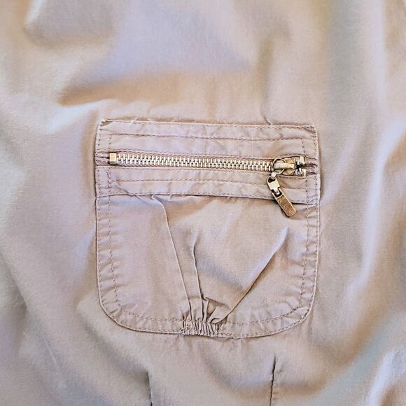 Cato Women Utility Button Down Shirt Roll Tab Sleeves Grey 22/24W - Picture 6 of 8